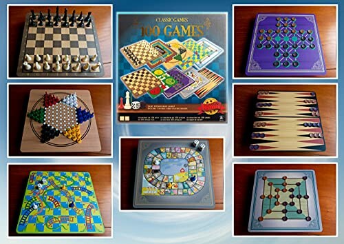 Collection of classic board games including chess, checkers, and more.