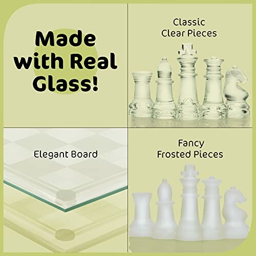 Srenta Fine Glass Chess Set