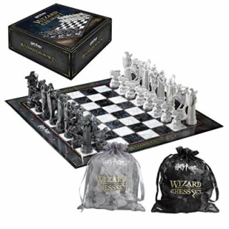 Harry Potter Wizard Chess Set with pieces and board.