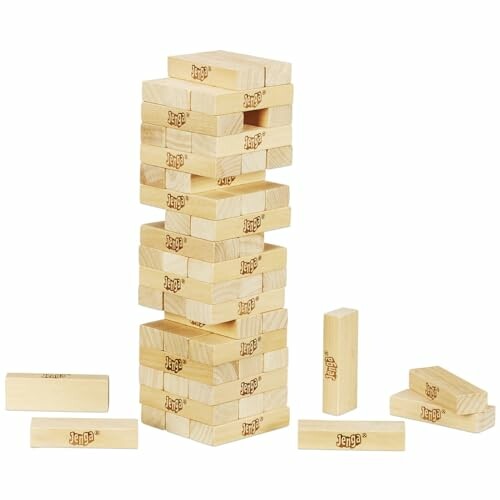 Stacked Jenga blocks with some pieces removed