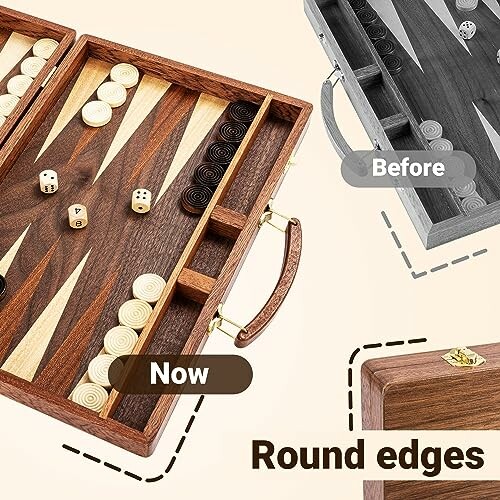 Ropoda Sapele Wood Backgammon Set