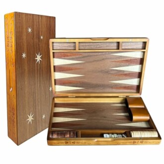 Wooden Inlaid Backgammon Set