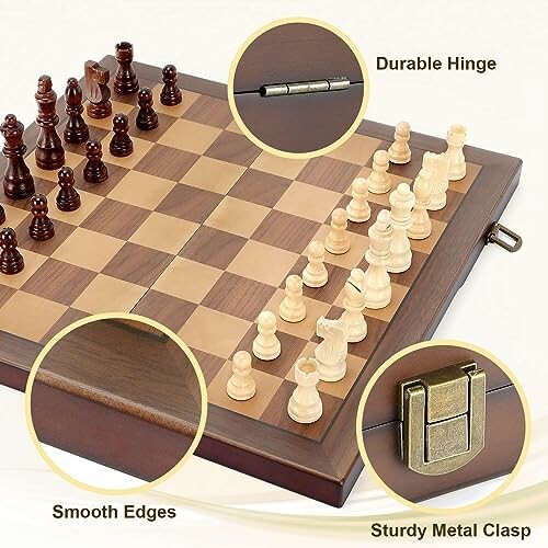 Magnetic Wooden Chess Board Set