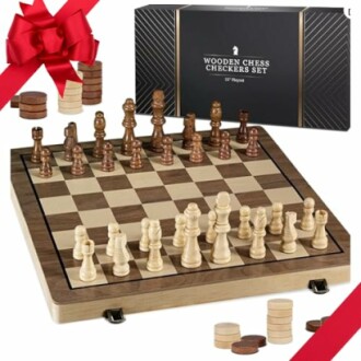 PlayVibe Wooden Chess Set