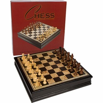 Adrienne Chess Inlaid Burl Wood Board Game