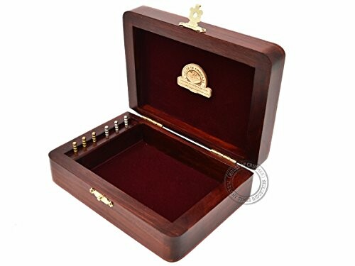 Open wooden cigar humidor with a velvet interior.